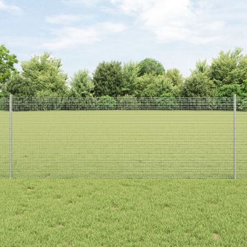 Gossi gard din sarma sudata cu 22 de u posts argintiu 0.8x50 m otel