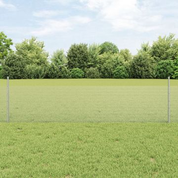 Gossi gard din sarma sudata cu 22 posturi u argintie 0.5x50 m otel