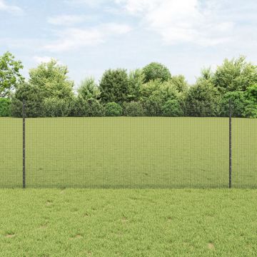 Gossi gard din sarma sudata cu 44 stalpi u gri 1x50 m otel