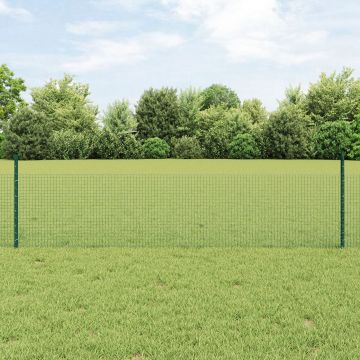 Gossi gard din sarma sudata cu 44 stalpi u verde 0.5x100 m otel