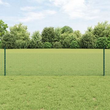 Gossi gard din sarma sudata cu 44 stalpi u verde 0.5x100 m otel