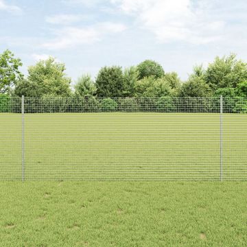 Gossi gard din sarma sudata cu 44 u posts argintiu 1x50 m otel