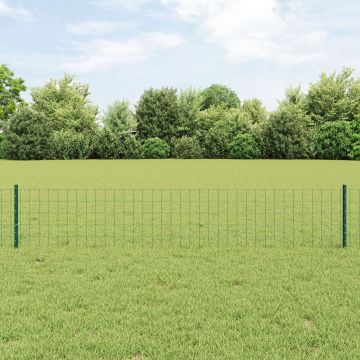 Gossi gard european cu 11 stalpi verzi 0,4x25 m otel