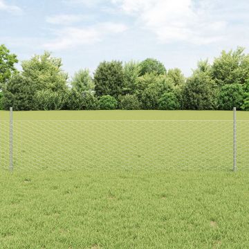 Gossi gard hexagonal cu 11 stalpi u argintiu 0.5x25 m otel