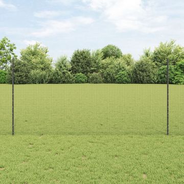 Gossi imprejmuire plasa sudata cu 10 u posts gri 1.2x10 m otel