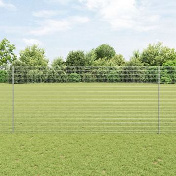 Gossi plasa sudata cu 22 de stalpi u argintie 1.4x25 m otel