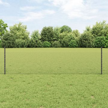 Gossi set de gard set de 2 gri plasa de otel gard 25 x 0.5 m portabil