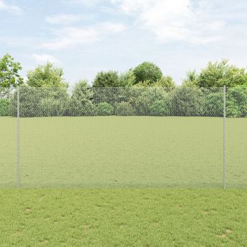 Gossi set gard set de 2 otel galvanizat gard de 25 x 1.5 m durabil
