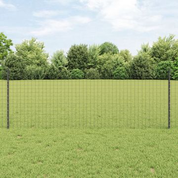 Gossi stalpi de gard 22 buc u-channel gri 120 cm otel