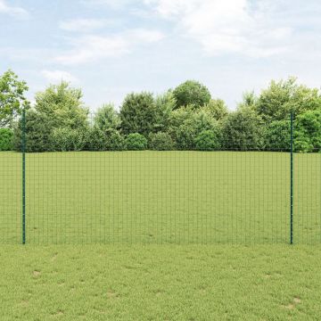 Gossi stalpi de gard 44 pcs u-channel verde 200 cm otel