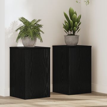 Gossi suporturi pentru plante 2 buc stejar negru 30x30x50 cm lemn laminat