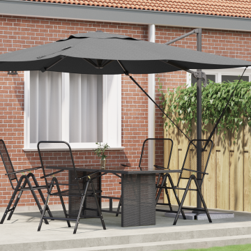 Gossi umbrela cantilever roma antracit 286x285x265 cm aluminiu