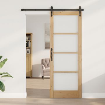 Gossi usa de interior cu sticla orkdal 78x211x4 cm din lemn masiv de pin