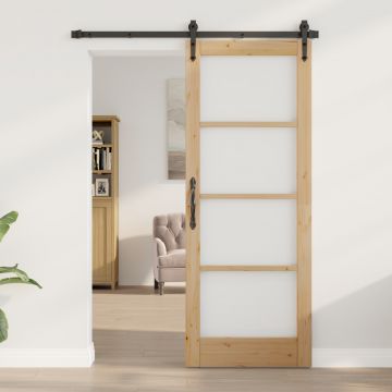 Gossi usa interioara cu sticla orkdal 78x202x4 cm lemn solid pin