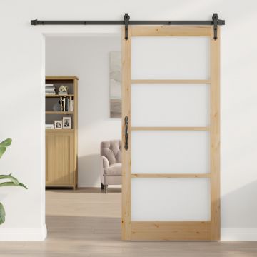 Gossi usa interioara cu sticla orkdal 93x202x4 cm din lemn masiv de pin
