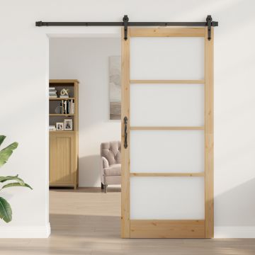Gossi usa interioara cu sticla orkdal 93x211x4 cm din lemn masiv de pin