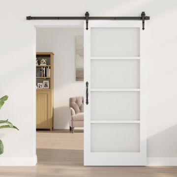 Gossi usa interioara cu sticla orkdal alb 86x198,5x4 cm