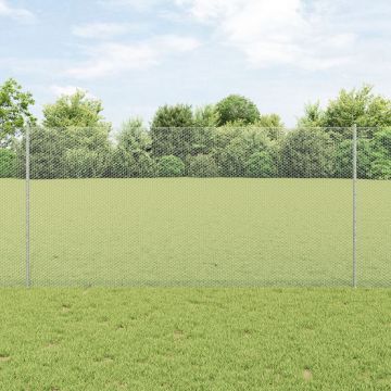 Posturi de gard Gossi 22 buc u-channel 120 cm otel galvanizat, gard hexagon Gossi 1.2x50 m otel galvanizat
