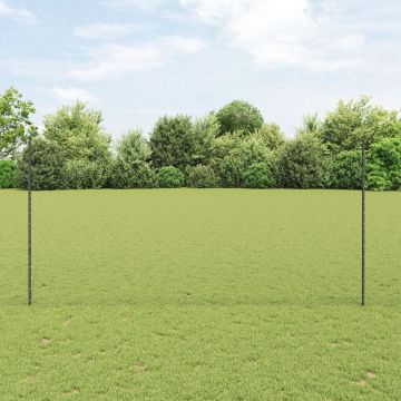 Stalpi de gard Gossi 10 buc u-channel gri 160 cm otel, gard hexagonal Gossi gri 1.6x10 m otel