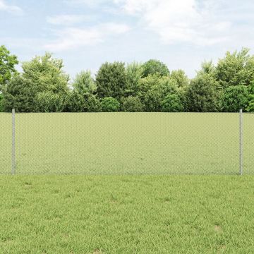 Stalpi gard Gossi 11 buc u-channel 60 cm otel galvanizat, gard hexagonal Gossi 0.6x100 m otel galvanizat