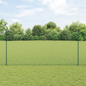Stalpi gard Gossi 5 pcs u-channel verde 150 cm otel, gard hexagonal Gossi verde 1.5x10 m otel