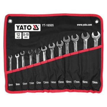 YATO Set de chei cu clichet 12 piese