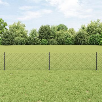 Gossi dulap de lant cu 10 u-posturi gri 0.4x10 m otel