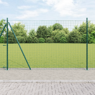 Gossi euro fence cu 13 stalpi flansati 1.2x25 m otel galvanizat