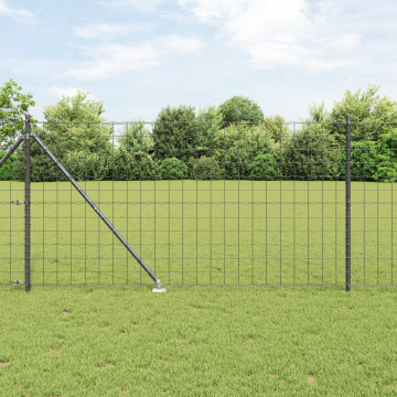 Gossi euro fence cu 7 stalpi de prindere 1.4x10 m otel galvanizat gri