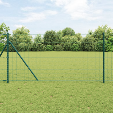Gossi euro fence set de 2 verde otel vopsit electrostatic 10 x 1.0 m
