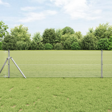 Gossi fence din sarma sudata cu 13 stalpi 0.6x50 m otel galvanizat