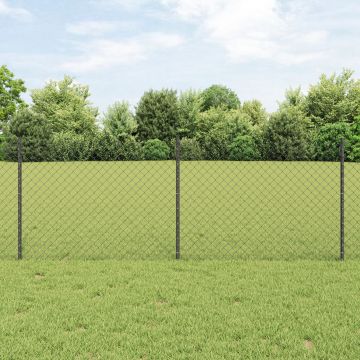 Gossi gard cu lant cu 22 u posturi gri 0.8x25 m otel