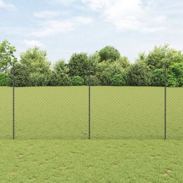 Gossi gard de lant cu 20 de stalpi u gri 1.6x10 m din otel
