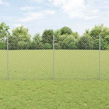 Gossi gard de sarma legata cu 20 de stalpi u argintiu 1.2x10 m otel
