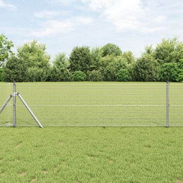 Gossi gard de sarma sudata cu 13 stalpi 0.5x50 m otel galvanizat