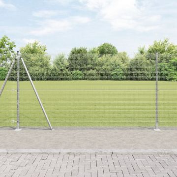 Gossi gard de sarma sudata cu 13 stalpi flansati 1.2x25 m otel galvanizat