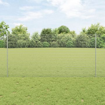 Gossi gard de sarma sudata cu 22 de stalpi u argintie 1.2x25 m otel