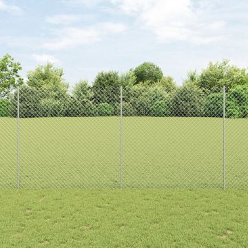 Gossi gard din lant cu 20 u posturi argintii 1.6x10 m otel