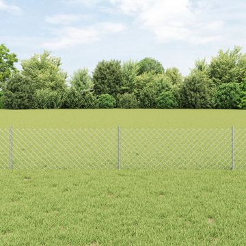 Gossi gard din lant cu 22 de stalpi u argintiu 0.4x25 m otel