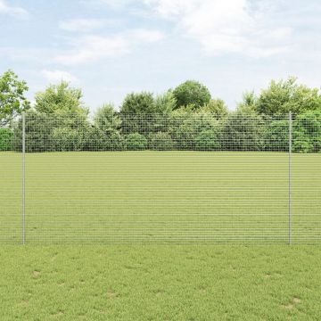 Gossi gard din plasa sudata cu 22 de stalpi u argintie 1.5x25 m otel