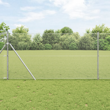 Gossi gard din sarma sudata cu 13 stalpi 1.2x25 m otel galvanizat