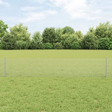 Gossi gard din sarma sudata cu 5 tarusi u argintiu 0.4x10 m otel