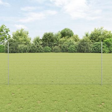 Gossi gard euro cu 10 stalpi argintii 1,4x10 m din otel