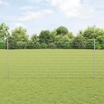 Gossi gard euro cu 10 stalpi argintii 1,4x10 m otel