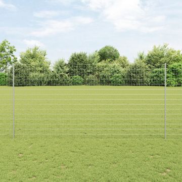 Gossi gard euro cu 10 stalpi argintiu 1,6x10 m otel