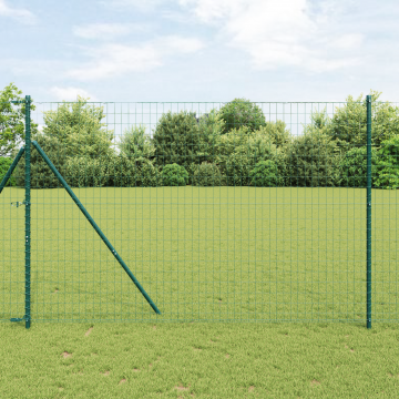 Gossi imprejmuirea euro cu 7 stalpi 1.5x10 m otel galvanizat verde