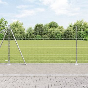Gossi imprejmuirea euro cu 7 stalpi flansati 1.2x10 m otel galvanizat