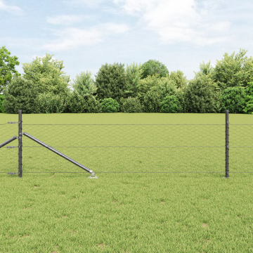 Gossi set de imprejmuire set de 2 gri metal 25 x 0.5 m durabil