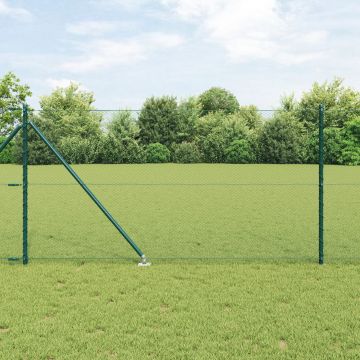 Gossi set de imprejmuire set de 2 verde padure otel vopsit electrostatic