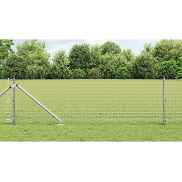 Gossi set de posturi de gard set de 2 otel galvanizat 10 x 0.5 m